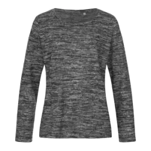 Stedman Womens/Ladies Stars Crew Neck Knitted Sweater (S) (Dark Grey Melange)