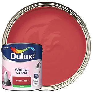 Dulux Walls & Ceilings Pepper Red Silk Emulsion Paint 2.5L