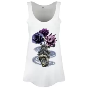 Requiem Collective Ladies/Womens Death`s Bouquet Floaty Tank (X Small (UK 6-8)) (White)