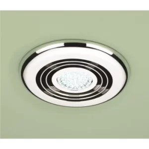 HIB Cyclone Chrome Wet Room Inline Fan with LED Lights