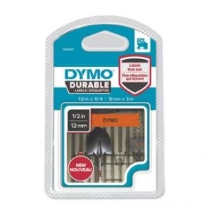Dymo 1978367 Black on Orange Label Tape 12mm x 3m