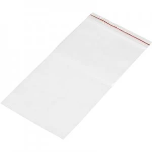 Grip seal bag wo write on panel W x H 100 mm x 200 mm Transparent Polyethyl
