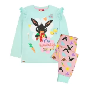Bing Bunny Girls Characters Long-Sleeved Pyjama Set (18-24 Months) (Pink/Mint)