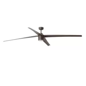 Attos LED Brown Ceiling Fan with DC Motor Smart - Remote Included, 3000K