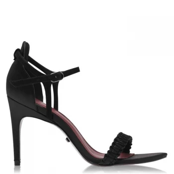 Reiss Linette Strap Heeled Sandals - Black Suede