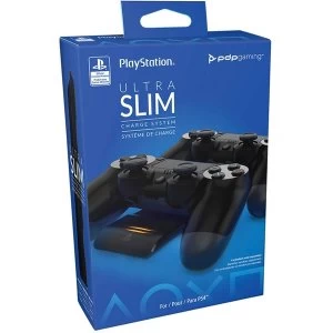 PDP Gaming Ultra Slim Charge System for PS4 (UK 3 Pin-Plug)