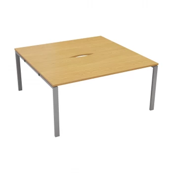 CB 2 Person Bench 1600 x 800 - Oak Top and Silver Legs