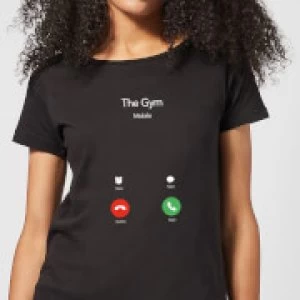 Gym Calling Womens T-Shirt - Black - 4XL
