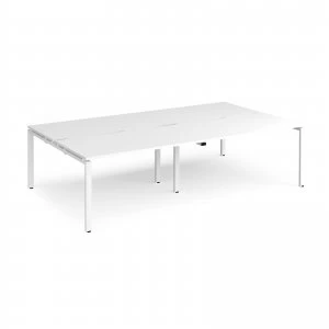 Adapt II Double Back to Back Desk s 2800mm x 1600mm - White Frame whit