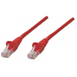 Intellinet Network Patch Cable Cat6 30m Red Copper U/UTP PVC RJ45 Gold Plated Contacts Snagless Booted Polybag