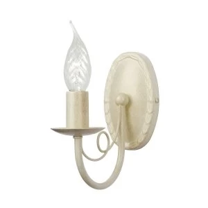 1 Light Indoor Candle Wall Light Gold, Ivory, E14