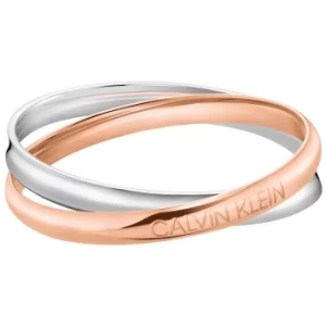Calvin Klein Stainless Steel Two-Tone Entwined Bangle KJDFPD20010M