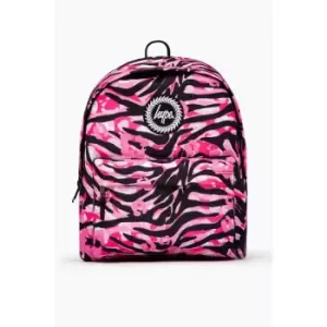 Zebra Print Backpack (One Size) (Pink/Black) - Pink/Black - Hype