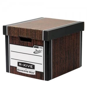 Fellowes Premium Tall Cardboard Box-woodgrain - 10pk