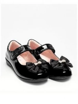Lelli Kelly Girls Emma Bow Dolly School Shoe - Black Patent, Size 12 Younger
