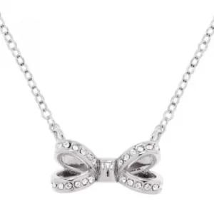 Ted Baker Ladies Silver Plated Olessi Mini Opulent Pave Bow Necklace