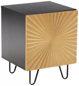 Lloyd Pascal Radiance Side Table - Black & Gold