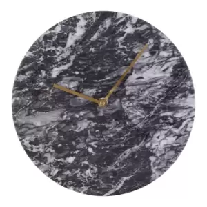 30cm Black Marble Wall Clock