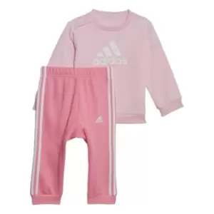 adidas Badge of Sport Jogger Set Kids - Clear Pink / White