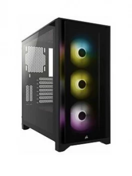 Corsair Icue 4000X RGB Tempered Glass Mid-Tower Black Case