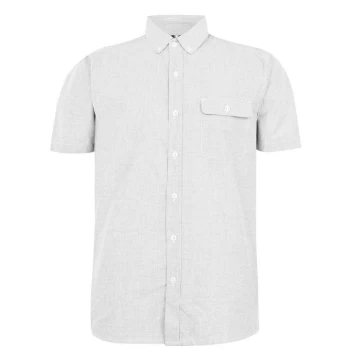 Soviet Short Sleeve Shirt Mens - Grey/White