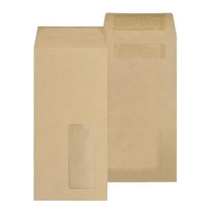 New Guardian DL Lightweight Pocket Self Seal Window Envelopes 80gsm Manilla Pack of 1000