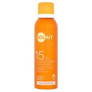 Solait SPF15 Clear and Protect Transparent Sun Spray