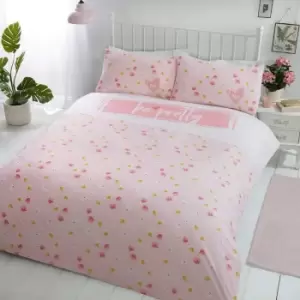 Be Pretty Pink King Size Duvet Cover Set Floral Bedding Quilt Set