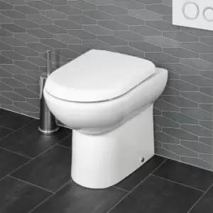 Affine - Ceramica Saturn Soft Close White Toilet Seat - White