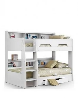 Julian Bowen Riley Bunk Bed With Shelves And Storage - White