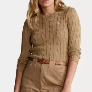 Polo Ralph Lauren Womens Julianna-Classic-Long Sleeve-Sweater - Luxury Tan - XS