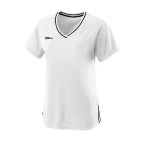 Wilson Team V Neck T Shirt Womens - White