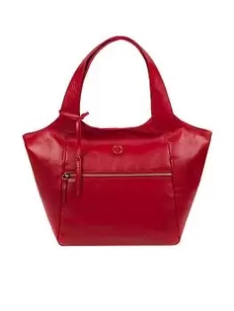 Pure Luxuries London Pure Luxuries Loxford Vintage Red Leather Tote Bag, Red, Women