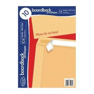 County Stationery C4 10 Manilla Board Envelopes Pack of 10 C525