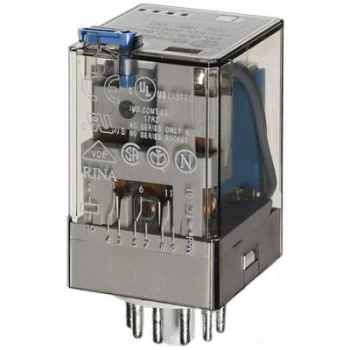 Plug in relay 48 Vdc 10 A 3 change overs Finder 60