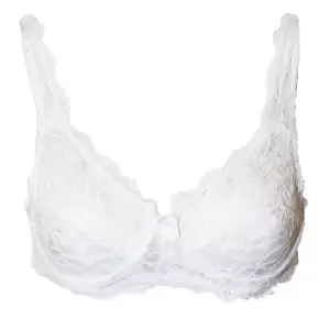 Marlon Womens/Ladies Sarah Lace Underwired Bra (44C) (White)