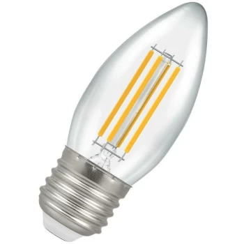 Lamps LED Candle 6.5W ES-E27 Filament (60W Equivalent) 2700K Warm White Clear 806lm ES Screw E27 Light Bulb - Crompton