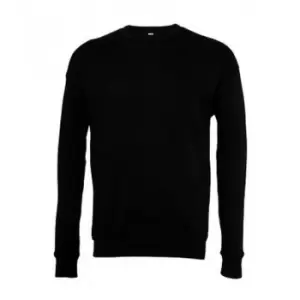 Bella + Canvas Adults Unisex Drop Shoulder Sweatshirt (S) (Black)
