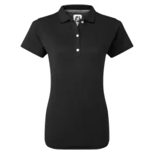 Footjoy Neck Trim Polo Shirt Womens - Black