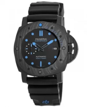 Panerai Submersible 47MM Carbotech Automatic Rubber Strap Mens Watch PAM01616 PAM01616