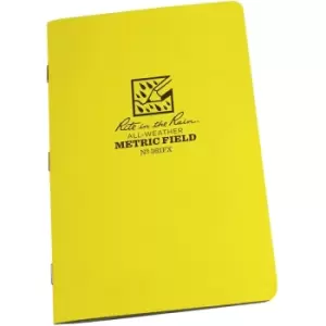Rite in the Rain Universal Stapled Mini Notebook, 4?" x 7" (3 Pack) (24 Sheets) White / Yellow