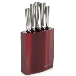 Morphy Richards Accents 5 Piece Knife Block - Red