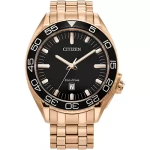 Mens Citizen Eco-Drive bracelet with Black dial Watch