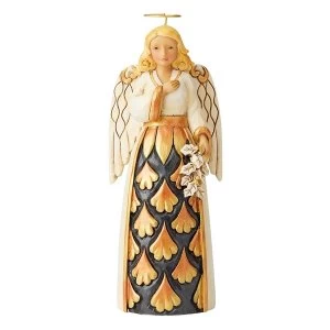 Generosity Of Spirit Black and Gold Angel Figurine