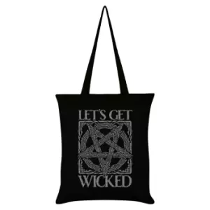 Grindstore LetA's Get Wicked Tote Bag (One Size) (Black/White)