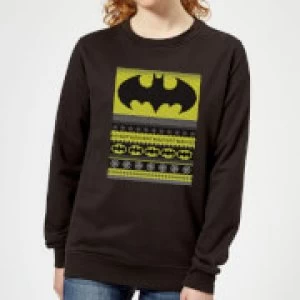 Batman Womens Christmas Sweatshirt - Black - XS