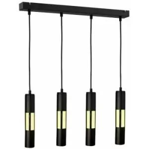 Keter Magnum Bar Pendant Ceiling Light Black, Gold, 60cm, 4x GU10