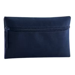 Quadra Classic Zip Up Pencil Case (Pack of 2) (One Size) (French Navy)