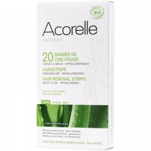 Acorelle Ready to Use Aloe Vera and Beeswax Leg Strips 20 Strips