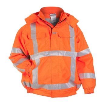 Moers Multi SNS Flame Retardant Anti-static High Visibility Waterproof Pilot Jacket Orange - Size S